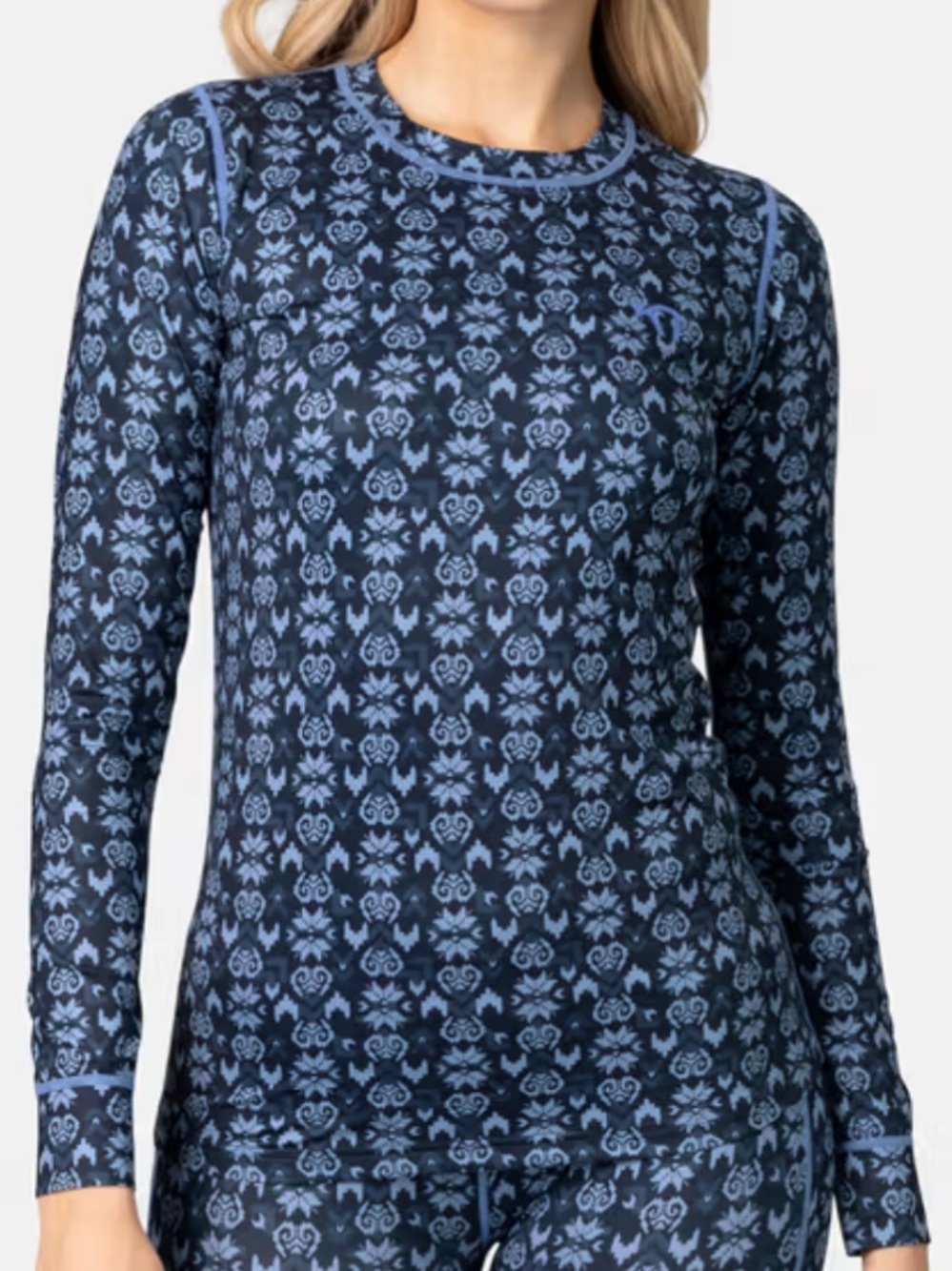 Kari Traa Fryd Long Sleeve Blue Baselayer, Size XS